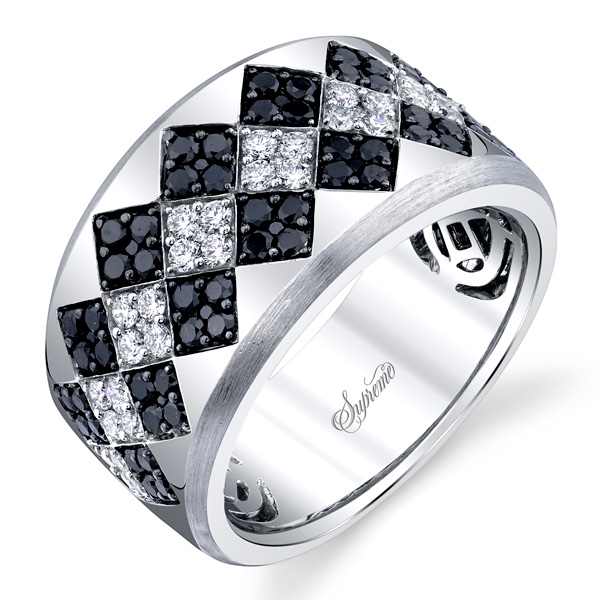 Supreme black and white ring